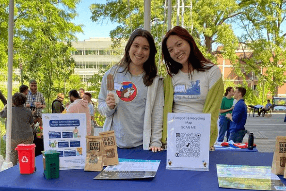 Students table at the Earth Month Celebration and Org Fair.